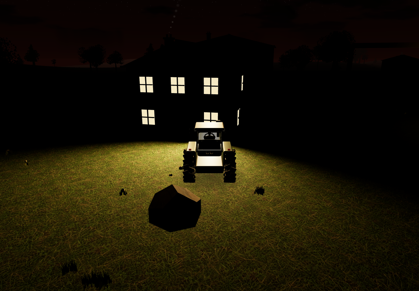 An inn in the evening