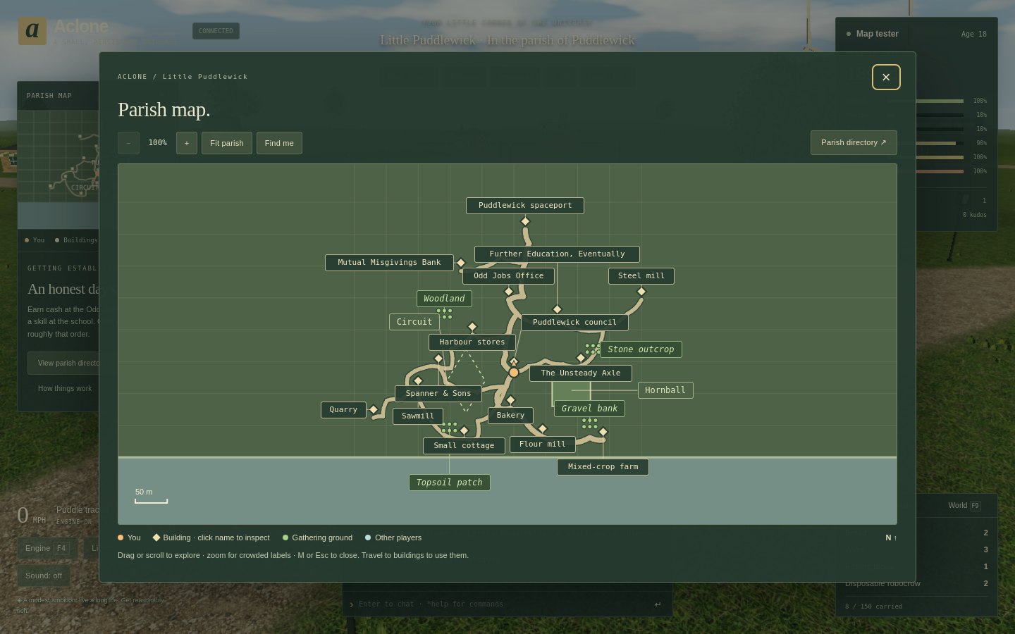 The named parish map